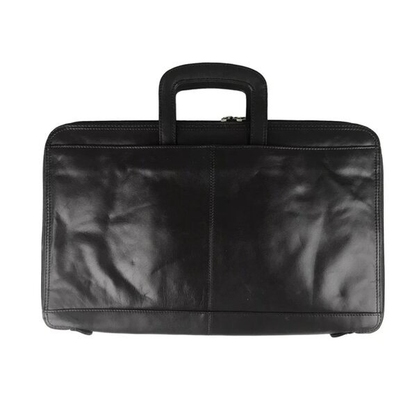 Willsons Leather Unisex Adults Pelle Studio Brown Leather Zip Around Laptop Bag